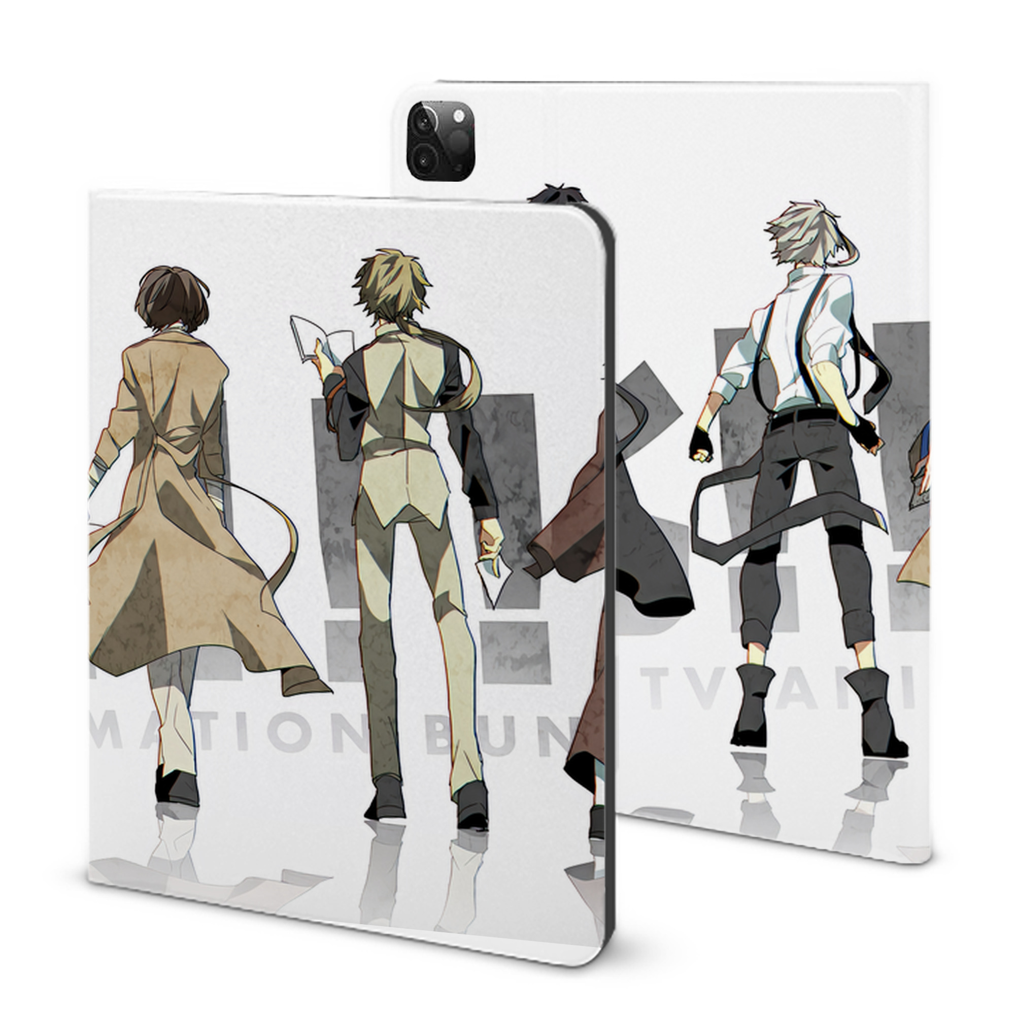 （画像用） 文豪ストレイドッグス Bungo Stray Dogs IPadケース ペンホルダー付き ブックスタイルデザイン